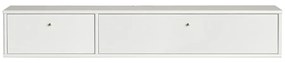 Biely TV stolík 136x22 cm Mistral – Hammel Furniture