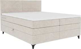 Čalúnená posteľ boxspring BRIANA 180x200 cm krémová Matrac: Matrac Bonell pružinový