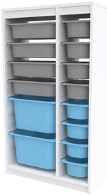 Organizér na hračky Dremonka 6 (biela + sivá + modrá). Akcia -22%. Vlastná spoľahlivá doprava až k Vám domov. 1124280