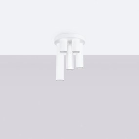 Stropné svietidlo Lagos, 5x biele kovové tienidlo