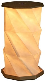 Hnedá svetelná dekorácia na USB ø 12 cm Twist Hexagon – Gingko