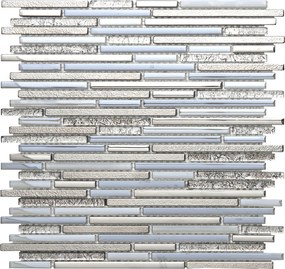 Sklenená mozaika Premium Mosaic platin 30x30 cm lesk MOSMIXPLATIN