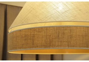 Duolla - Luster na lanku YUTE AVIGNON 1xE27/15W/230V pr. 60 cm šedá/hnedá