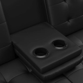 Čierna rozkladacia pohovka z imitácie kože 191 cm Maine – Støraa