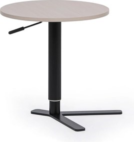 Odkladací stolík, výškovo nastaviteľný, 51-77 x 50 cm, dub biely