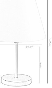 Sada 2 stolních lamp Deno I krémová