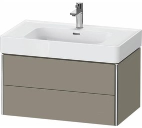 DURAVIT XSquare závesná skrinka pod umývadlo, 2 zásuvky, 784 x 470 x 397 mm, kameňovo šedá matná lakovaná, XS4399092920000