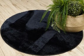 Kúpeľňový koberček SANTA čierny kruh