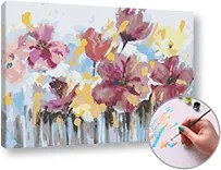 Maľovanie podľa čísel ABSTRACT FLOWERS