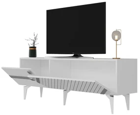TV stolík/skrinka Tabivo (biela + strieborná) . Vlastná spoľahlivá doprava až k Vám domov. 1095309