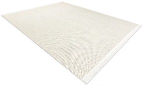 Koberec NANO FJ86B Jodelka, chevron biely