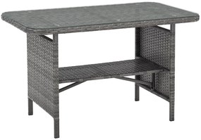 4dielna sada záhradného ratanového nábytku BestBerg Florence BBRF-1006G / sivá