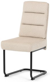 Autronic - Židle jídelní, taštičkové pružiny v sedáku, madlo na opěráku, krémová látka, černý kov - DCL-P3107 CRM2 AKCE