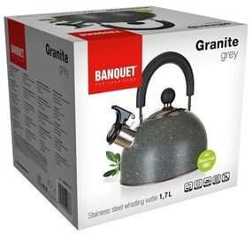 Banquet Nehrdzavejúca kanvice GRANITE Brown, 1,7 l, sivá