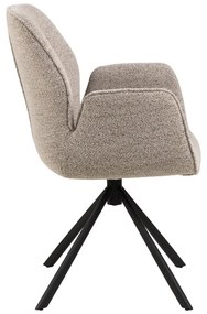 Tmavosivé čalúnené jedálenské kreslo Aura – Actona