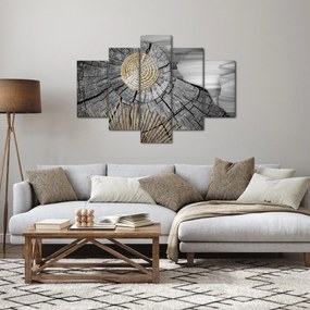 Obraz - Kmeň stromu v koláži (150x105 cm)