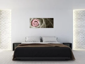 Obraz - Abstraktné ruže svetlo ružová (120x50 cm)