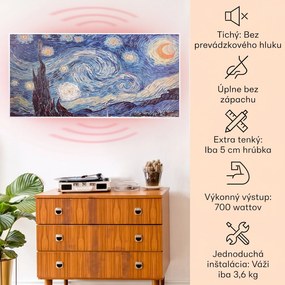 Klarstein Wonderwall Air Art Smart, infračervený ohrievač, 120 x 60 cm, 700 W, aplikácia, hviezdy