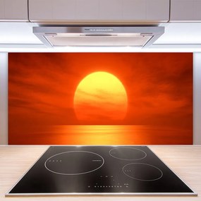 Sklenený obklad Do kuchyne Západ slnka more 125x50 cm