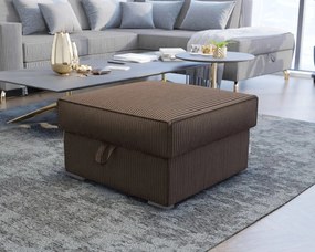 Tmavohnedý taburet SMART COSARO s úložným priestorom 65x65 cm