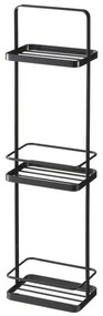 Čierny stojan do kúpeľne s 3 policami YAMAZAKI Takamtsu