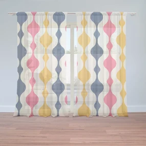 Sablio Záclony Farebné krivky: 2ks 150x250cm