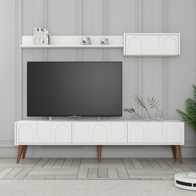 TV skrinka Lyon 2 - White, Walnut