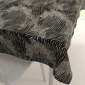 Biante Zamatový obdĺžnikový obrus Tamara TMR-052 Zebrovaný vzor 60x100 cm
