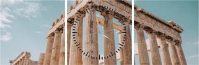 Obraz - Antický akropolis (s hodinami) (90x30 cm)