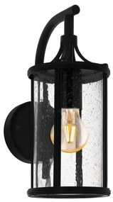 Eglo 79572 - Vonkajšie nástenné svietidlo SANTA FLAVIA 1xE27/60W/230V IP44 čierna