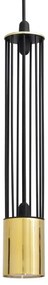 LED Luster na lanku BARS 4xGU10/4,8W/230V čierna/zlatá