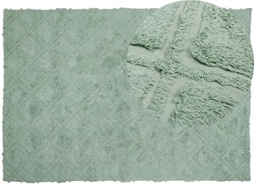 Bavlnený koberec 160 x 230 cm zelený HATAY Beliani