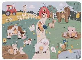 Drevené puzzle so zvukom FreeON - farma
