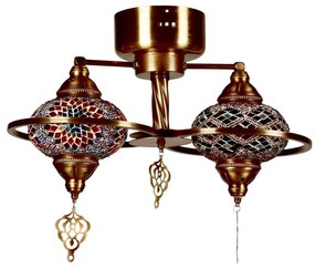 Prisadený luster YENI 1xE27/40W/230V bronzový