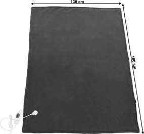 Elektrická vyhrievacia deka MEDISA, tmavosivá