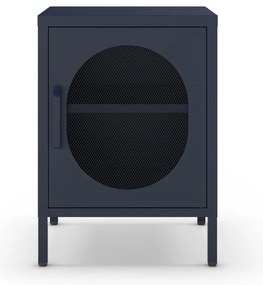 Tmavomodrý kovový nočný stolík Diora – Marckeric