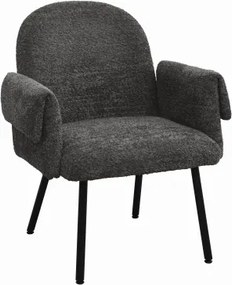 Jedálenská stolička Izabel, tmavo šedá štruktúrovaná látka%