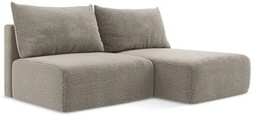 Béžová rozkladacia/s úložným priestorom rohová pohovka (pravý roh) Kalena – Makamii