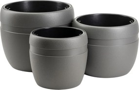 PLASTOVÝ KVETINÁČ LUNA CLASSIC 40X32 CM ANTRACITOVÁ