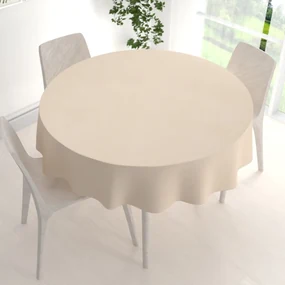 Biante Teflónový okrúhly obrus TF-002 Svetlo béžový Ø 90 cm