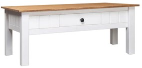 Konferenčný stolík, biely 100x60x45 cm, borovica Panama Range