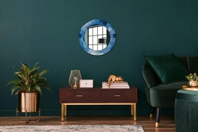 Okrúhle ozdobné zrkadlo Modrý abstrakt fi 50 cm