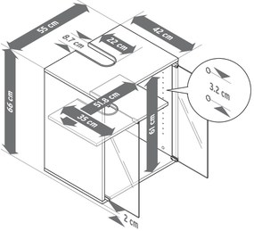 Skrinka pod umývadlo, kúpeľňa, stredná