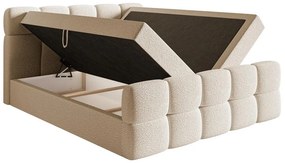 Manželská kontinentálna posteľ 140 cm Cirsten 140C (s roštom a matracom) (s úl. priestorom) (béžová svetlá). Vlastná spoľahlivá doprava až k Vám domov. 1100165