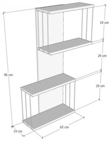 Nástenná polica Destan borovica