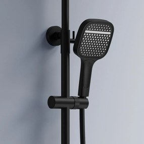 Rea Bari, sprchový set s hlavovou a ručnou sprchovou hlavicou, čierna matná, REA-P0891