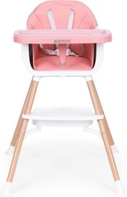Detská stolička 2v1 BABY ECOTOYS ružová