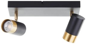 Brilliant - LED bodové svietidlo COVELO 2xGU10/5W/230V čierna/zlatá