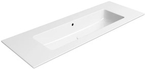 GSI GSI, PURA keramické umývadlo Slim 122x46cm, bez otvoru, biela ExtraGlaze, 8887011