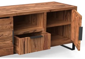 furniture-nabytek.cz - Masívna nástenná jednotka Sydney z akácie, lakovaná, hnedá
